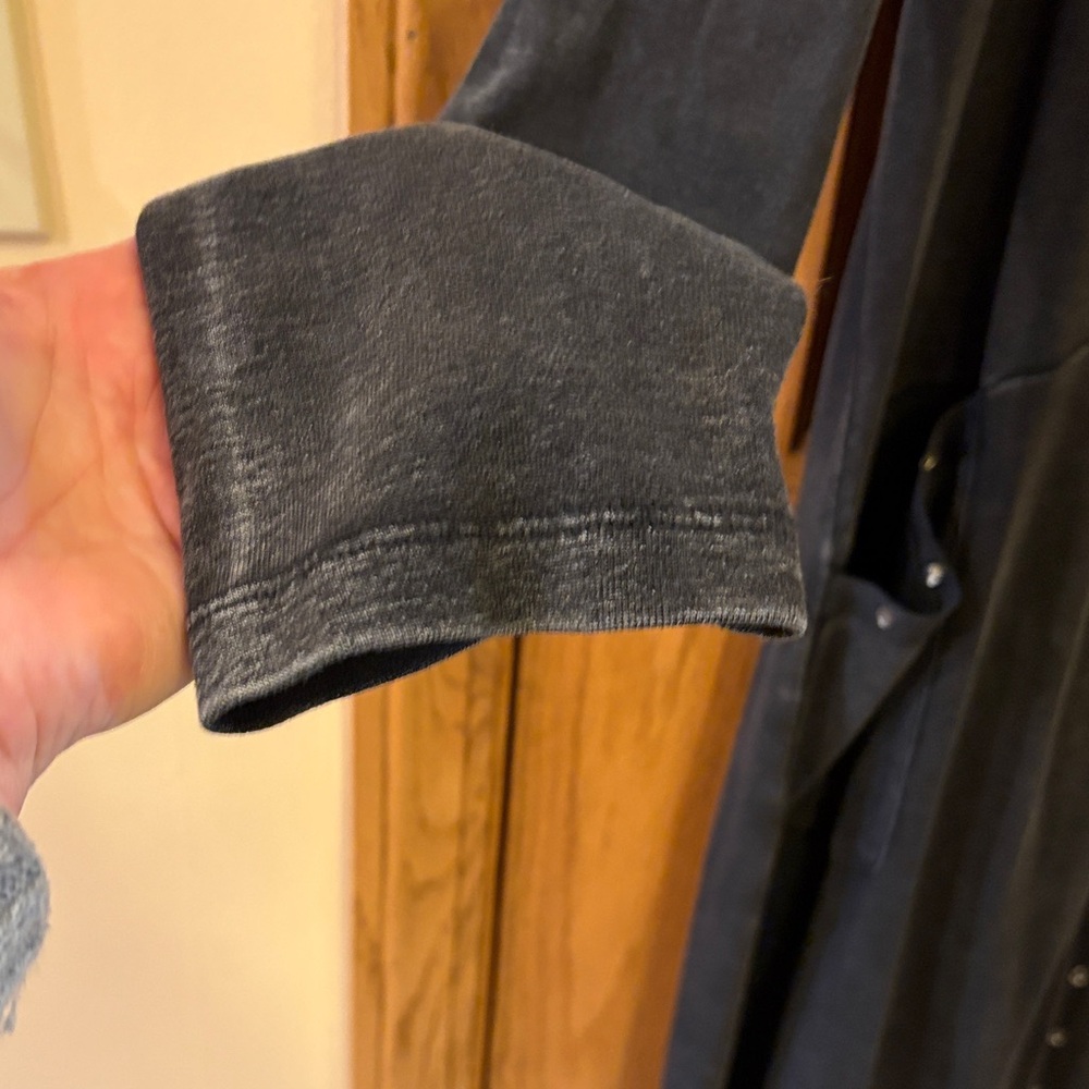 Soft Surroundings Washed Black Buttoned Duster or Dress - Picture 11 of 16